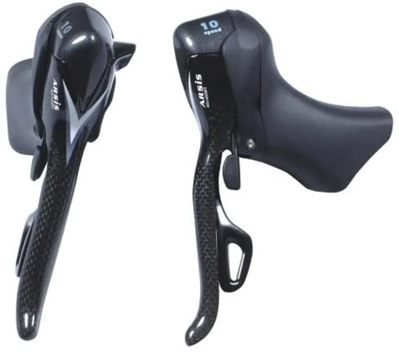 Microshift Arsis Black Carbon STI Road Brake/Gear Shifters 10-Speed